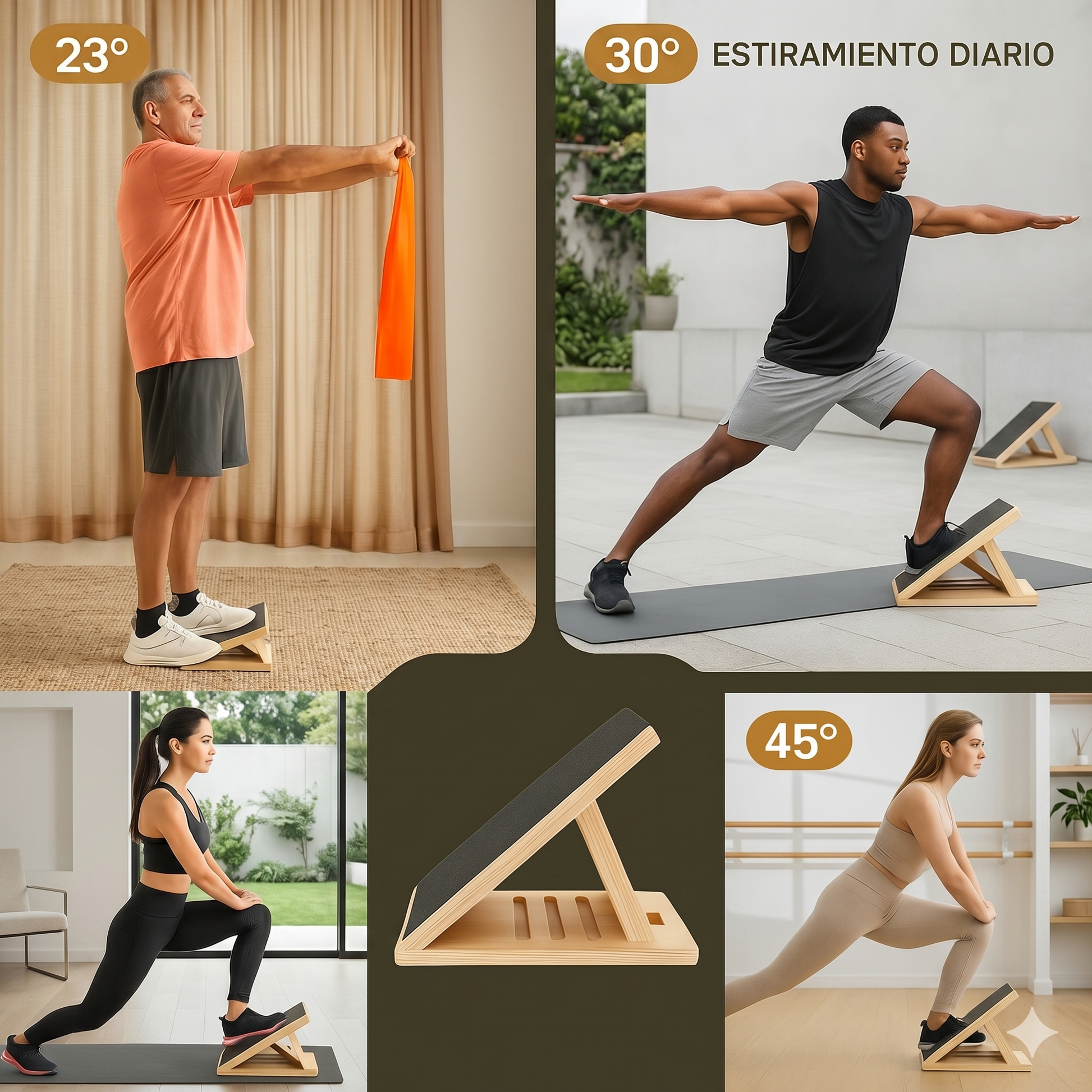 Tabla inclinada para aliviar dolor de pies y mejorar flexibilidad