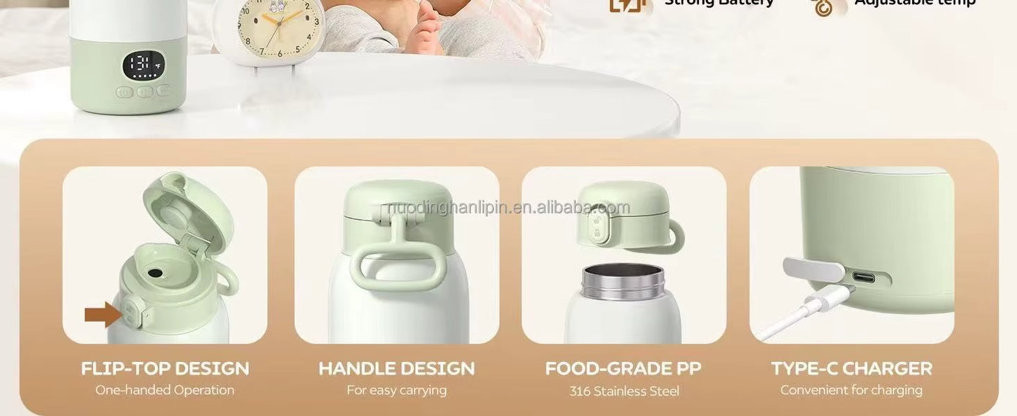 Calentador de Biberones Eléctrico Portátil - Rápido y Seguro para Bebés